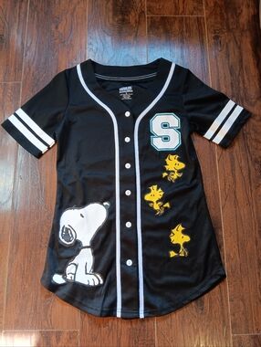 Snoopy And Woodstock Baseball Jersey Womens Medium